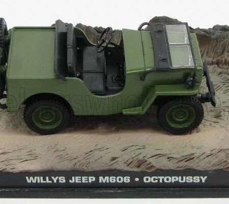 EDICOLA 1/43 JEEP | WILLYS M606 1942 - JAMES BOND 007 - OCTOPUSSY - OPERAZIONE PIOVRA | MILITARY GREEN