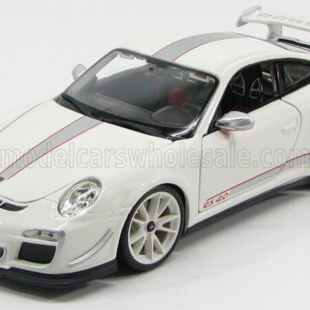 BURAGO 1/18 PORSCHE | 911 997-2 GT3 RS 4.0 COUPE 2012 | WHITE SILVER