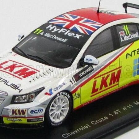 SPARK-MODEL 1/43 CHEVROLET | CRUZE 1.6T N 11 MACAU WTCC 2012 A.MACDOWALL | WHITE YELLOW RED