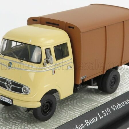 PREMIUM CLASSIXXS 1/43 MERCEDES BENZ | L319 TRUCK TRASPORTO BESTIAME 1955 - LIVESTOCK TRANSPORTER | BEIGE BROWN