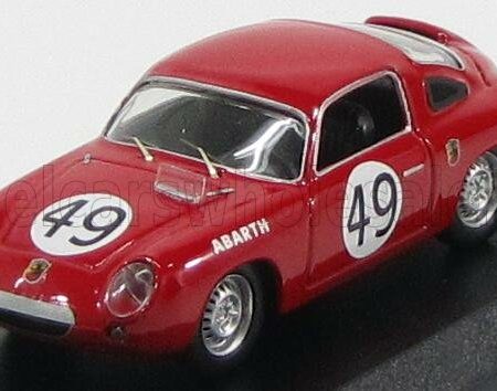 BEST-MODEL 1/43 FIAT | ABARTH 850S COUPE TEAM ABARTH CIE N 49 24h LE MANS 1960 SPYCHIER - FERET | RED