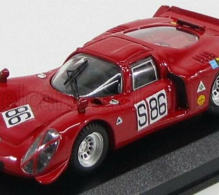 BEST-MODEL 1/43 ALFA ROMEO | 33.2 COUPE N 86 NURBURGRING 1969 VACCARELLA - DE ADAMICH | RED