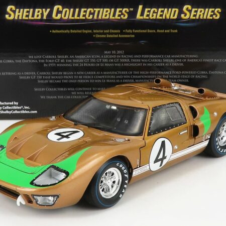 SHELBY-COLLECTIBLES 1/18 FORD USA | GT40 MKII COUPE TEAM HOLMAN & MOODY N 4 24h LE MANS 1966 M.DONOHUE - P.HAWKINS | COPPER MET GREEN