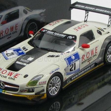 MINICHAMPS 1/43 MERCEDES BENZ | SLS AMG GT3 N 21 24h NURBURGRING 2012 ZEHE - HARTUNG - REHFELD - BULLIT | WHITE GREY