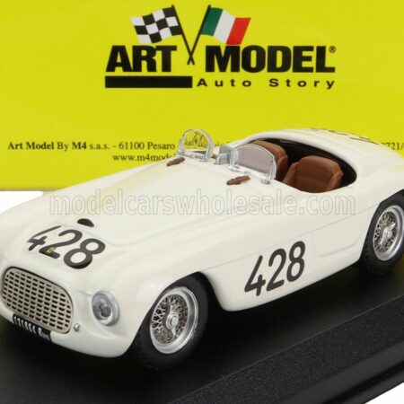 ART-MODEL 1/43 FERRARI | 166MM SPIDER N 428 TARGA FLORIO 1950 L.MUSSO - A.GABOARDI | WHITE