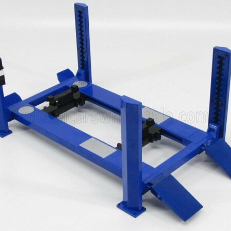 GREENLIGHT 1/18 ACCESSORIES | SET OFFICINA - PONTE SOLLEVATORE AUTO - FOUR POST LIFT | BLUE