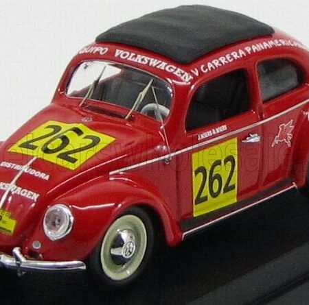 RIO-MODELS 1/43 VOLKSWAGEN | BEETLE N 262 RALLY CARRERA PANAMERICANA 1954 JAN WIERS - RENE WIERS | RED