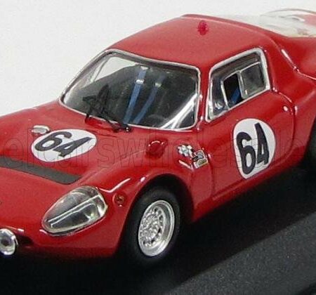 BEST-MODEL 1/43 FIAT | ABARTH OT1300 TEAM ECURIE DU MAINE N 64 24h LE MANS 1967 MARTIN - MESANGE | RED