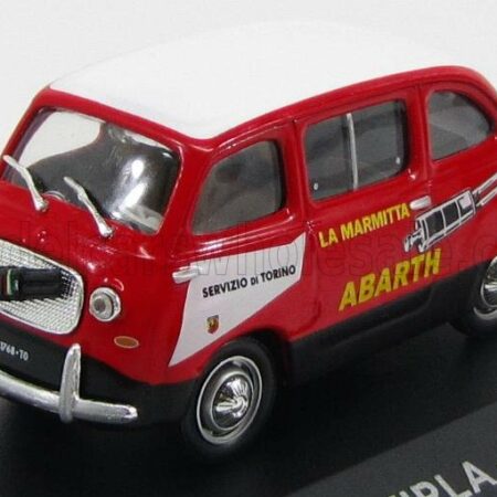 EDICOLA 1/43 FIAT | 750 MULTIPLA LA MARMITTA ABARTH 1960 | RED WHITE BLACK