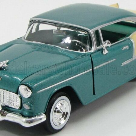 MOTOR-MAX 1/24 CHEVROLET | BEL AIR 2-DOOR 1955 | GREEN MET CREAM