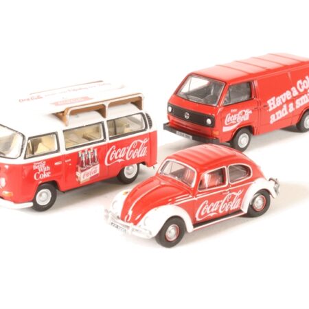 Oxford Diecast 1:76 3 Piece VW Set Coca Cola