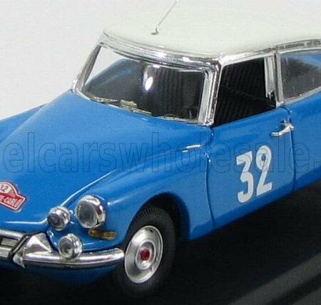 RIO-MODELS 1/43 CITROEN | DS21 N 32 WINNER RALLY MONTECARLO (DAMES) 1966 POINETET - FOUGERAY | BLUETTE WHITE