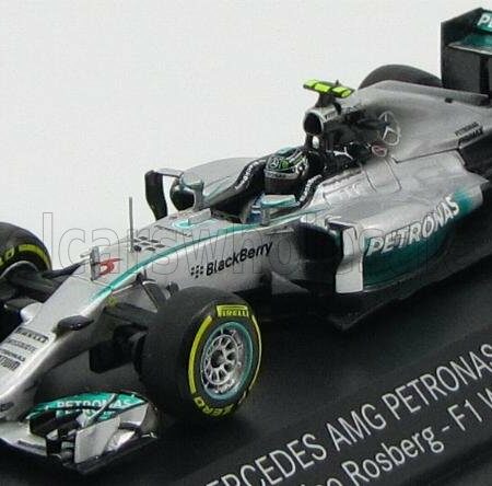 MINICHAMPS 1/43 MERCEDES GP | F1  W05 AMG PETRONAS N 6 SEASON 2014 NICO ROSBERG | SILVER GREEN