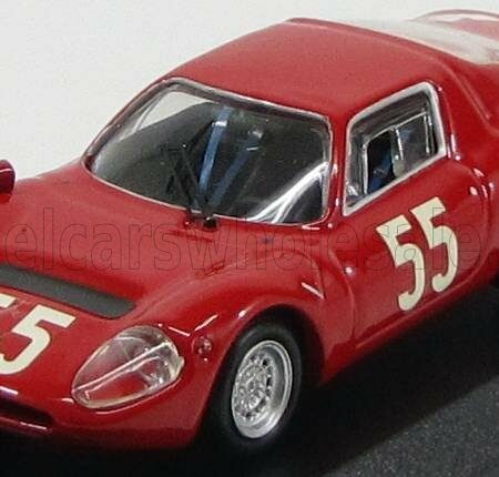 BEST-MODEL 1/43 FIAT | ABARTH OT1300 COUPE N 55 MONZA 1966 BAGHETTI - CELLA - FISCHHABER - FURTMAYR | RED