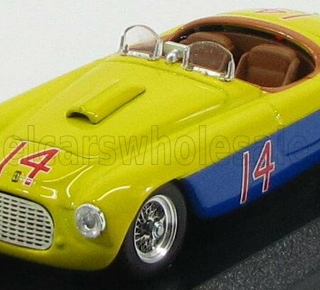 ART-MODEL 1/43 FERRARI | 166MM SPIDER N 14 WINNER MAR DE PLATA 1950 C.MENDITEGUY | YELLOW BLUE