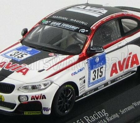 MINICHAMPS 1/43 BMW | 2-SERIES M 235i TEAM MATHOL RACING E.V. N 315 24h NURBURGRING 2014 SERRANO - WAWER - CHAPEL - HEINRICH | WHITE BLACK