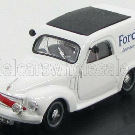 BRUMM 1/43 FIAT | 500C FURGONE VAN VEICOLO COMMERCIALE PUBLICITAIRE FORDSON BRESCIA SERVIZIO CLIENTI 1950 | WHITE BLACK