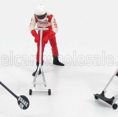 MINICHAMPS 1/43 FIGURES | F1 PIT-STOP TOYOTA 2002 JACK SET - FIGURES | WHITE RED