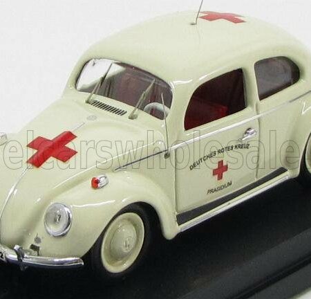 RIO-MODELS 1/43 VOLKSWAGEN | BEETLE MEDICAL DEUTSCHES AMBULANCE 1955 | IVORY