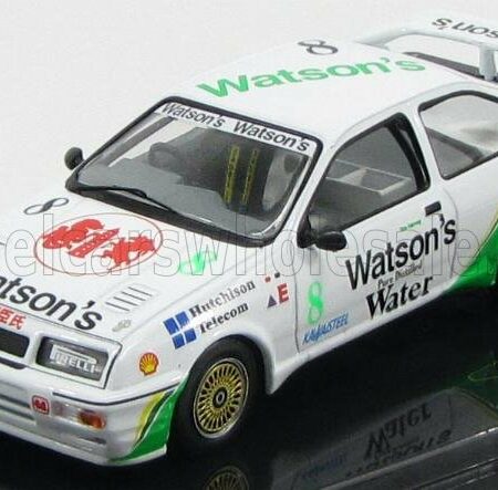 IXO-MODELS 1/43 FORD ENGLAND | SIERRA RS 500 N 8 WINNER MACAU GUIA RACE 1989 T.HARVEY | WHITE GREEN