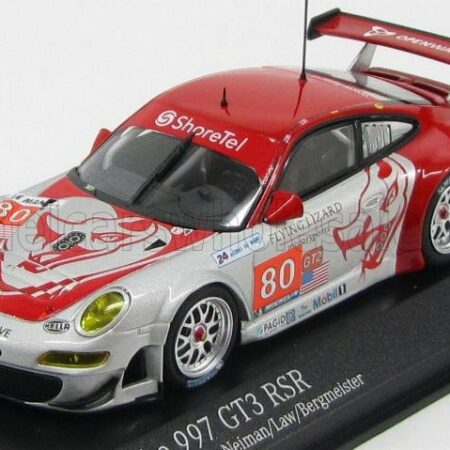 MINICHAMPS 1/43 PORSCHE | 911 997 GT3 RSR 4.0L TEAM FLYING LIZARD MOTORSPORTS N 80 24h LE MANS 2010 S.NEIMAN - D.LAW - J.BERGMEISTER | RED SILVER