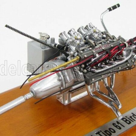 CMC 1/18 MASERATI | MOTORE - ENGINE TIPO 61 BIRDCAGE 1960 - CON VETRINA - WITH SHOWCASE | SILVER