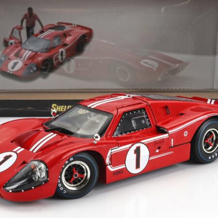 SHELBY-COLLECTIBLES 1/18 FORD USA | GT40 MKIV 7.0L V8 TEAM SHELBY AMERICAN INC. N 1 WINNER 24h LE MANS 1967 A.J.FOYT - D.GURNEY | RED WHITE