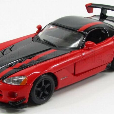 BURAGO 1/24 DODGE | VIPER SRT-10 COUPE 2003 - WITH RED LINE | RED BLACK