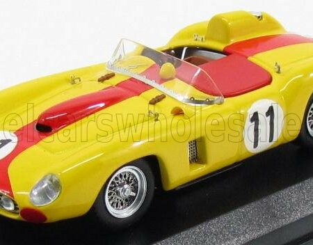 ART-MODEL 1/43 FERRARI | 290MM 3.5L V12 SPIDER TEAM EQUIPE NATIONALE BELGE N 11 24h LE MANS 1957 J.SWATERS - A.DE CAGNY | YELLOW RED