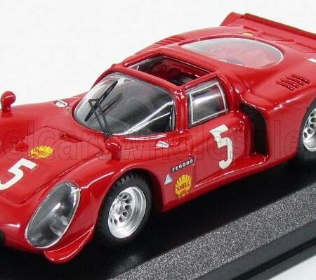 BEST-MODEL 1/43 ALFA ROMEO | 33.2 SPIDER N 5 WINNER MONTLHERY 1969 LARROUSSE - VERRIER | RED