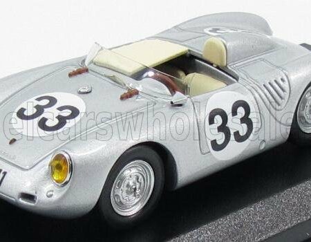 BEST-MODEL 1/43 PORSCHE | 550RS SPIDER N 33 24h LE MANS 1957 HERRMANN - FRANKENBERG | SILVER