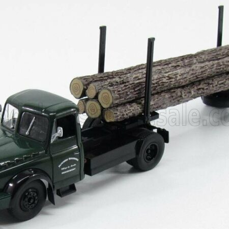 NOREV 1/43 WILLEME | LD610 TRUCK - TRASPORTO TRONCHI - TRUNK TRANSPORT | GREEN