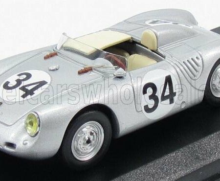 BEST-MODEL 1/43 PORSCHE | 550RS SPIDER N 33 24h LE MANS 1957 STOREZ - CRAWFORD | SILVER