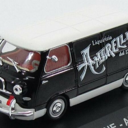 EDICOLA 1/43 FIAT | 600 FURGONE VAN 1958 - LIQUIRIZIA AMARELLI | BLACK WHITE