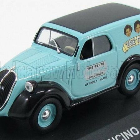 EDICOLA 1/43 FIAT | 500A FURGONCINO VAN TRE TESTE 1948 | LIGHT BLUE BLACK