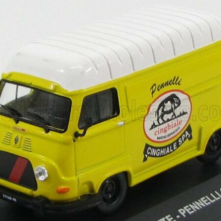 EDICOLA 1/43 RENAULT | ESTAFETTE VAN PENNELLI CINGHIALE 1974 | YELLOW WHITE