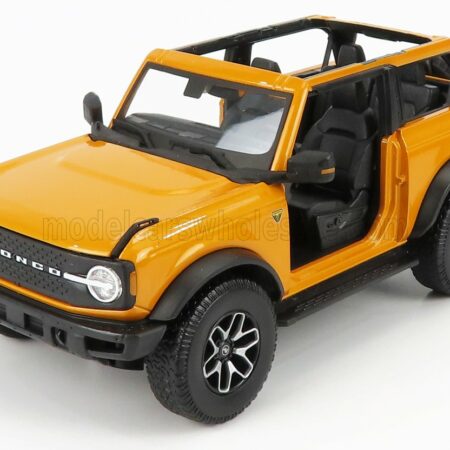 MAISTO 1/18 FORD USA | BRONCO BADLANDS WITHOUT DOORS 2021 | YELLOW MET