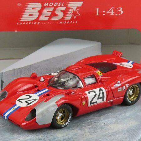 BEST-MODEL 1/43 FERRARI | 312 COUPE N 24 DAYTONA 1970 M.PARKES - S.POSEY | RED