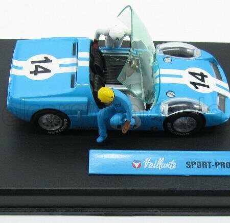 EDICOLA 1/43 VAILLANT | SPORT PROTO N 14 SPIDER - WITH FIGURES | LIGHT BLUE WHITE