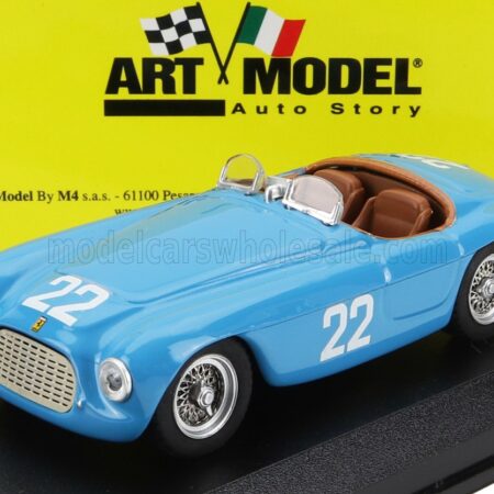 ART-MODEL 1/43 FERRARI | 166MM BARCHETTA SPIDER N 22 MONTECARLO 1952 L.FERRAUD | LIGHT BLUE