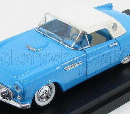 RIO-MODELS 1/43 FORD USA | THUNDERBIRD SPIDER SOFT-TOP 1956 | LIGHT BLUE WHITE