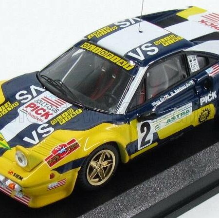 BEST-MODEL 1/43 FERRARI | 308 GTB Gr4 N 2 RALLY VALLI PIACENTINE 1980 NICO - BARBAN | YELLOW BLUE