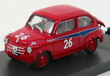 BRUMM 1/43 FIAT | 600 ABARTH 750 N 26 MILLE MIGLIA 1956 D.COGNA | RED