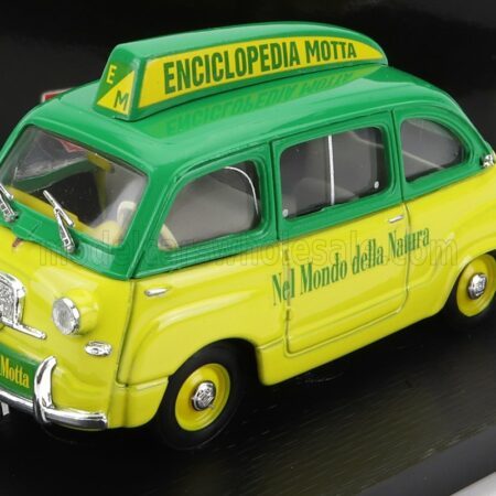 BRUMM 1/43 FIAT | 600 MULTIPLA - ENCICLOPEDIA MOTTA 1956 | YELLOW GREEN