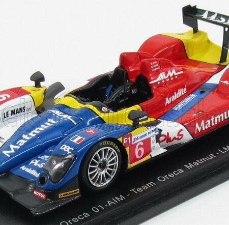 SPARK-MODEL 1/43 ORECA | 01 AIM N 6 LMP1 24h LE MANS 2010 S.AYARI  - D.ANDRE - A.MEYRICK | RED YELLOW BLEU