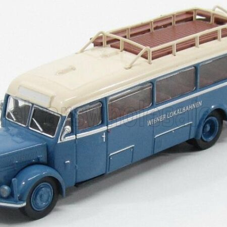 BREKINA PLAST 1/87 SAURER | BT4500 AUTOBUS WIENER LOKALBAHNEN 1954 | LIGHT BLUE IVORY