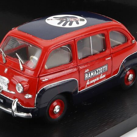 BRUMM 1/43 FIAT | 600 MULTIPLA RAMAZZOTTI 1960 | RED BLUE