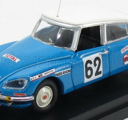 RIO-MODELS 1/43 CITROEN | DS21 N 62 RALLY MONTECARLO 1970 SALOMON - SAINTIGNY | BLUE IVORY