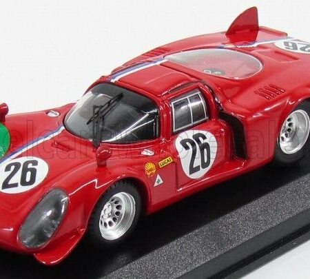 BEST-MODEL 1/43 ALFA ROMEO | 33.2 LM N 26 1000km MONZA 1968 TROSCH - GOSSELIN | RED